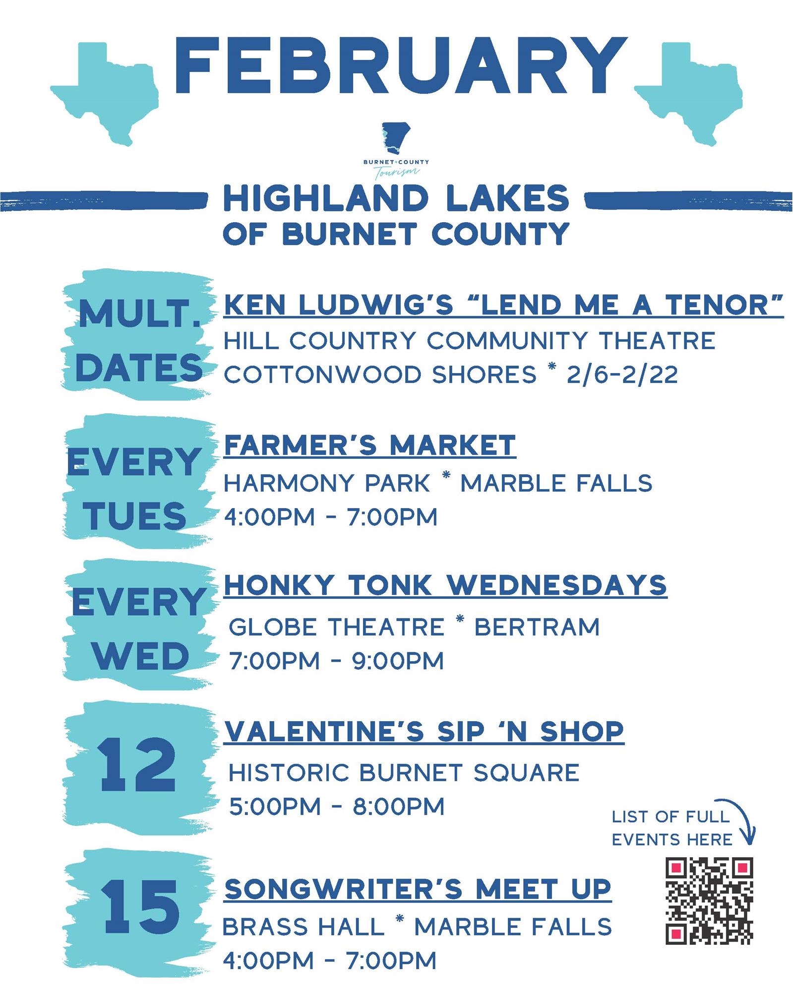 A link to the February Events flyer pdf.